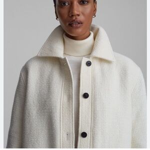 NWT Club Monaco Quilted Boucle Shirt Jacket Size SMALL